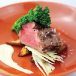 Beef fillet with fennel and cauliflower puree