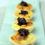Thyme and Parmesan tartlets with red onion jam